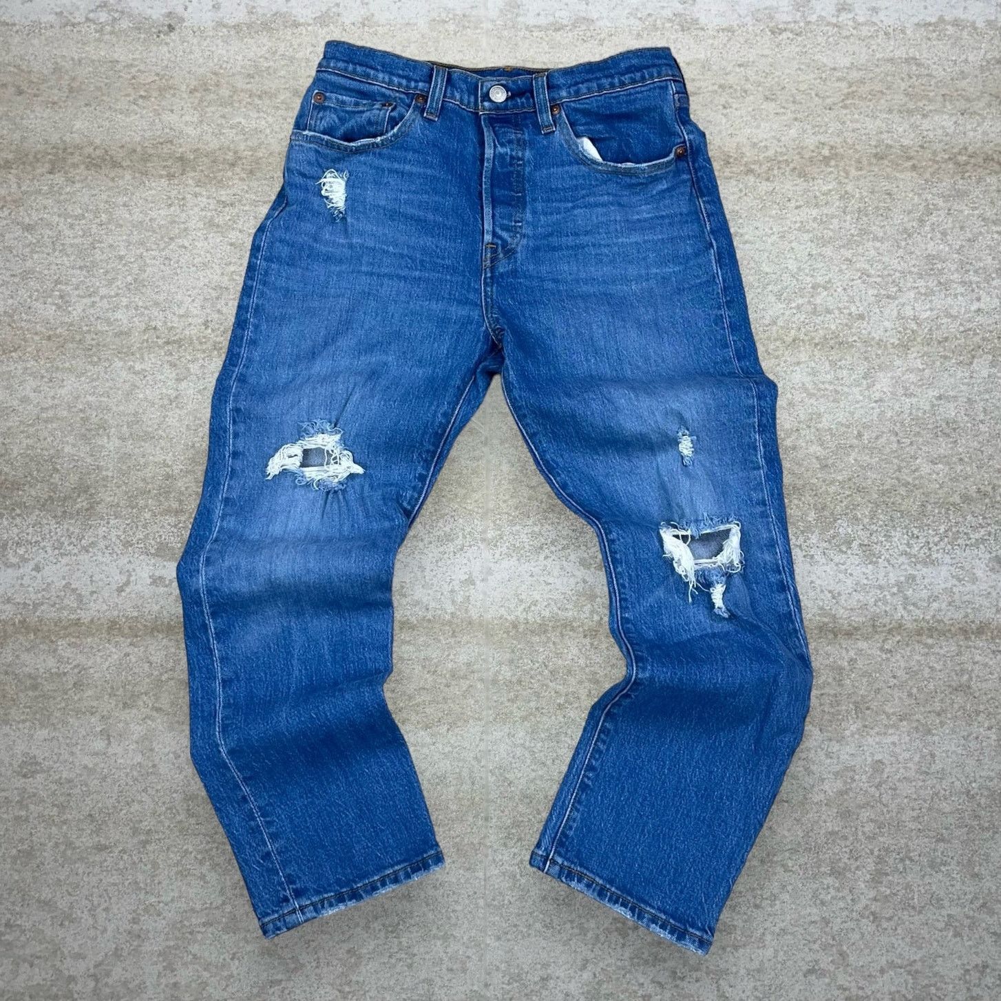 Levi's Vintage Y2K Levis 501 Jeans 27x26 Regular Straight Leg Fit Size 27" / US 4 / IT 40 - 2 Thumbnail