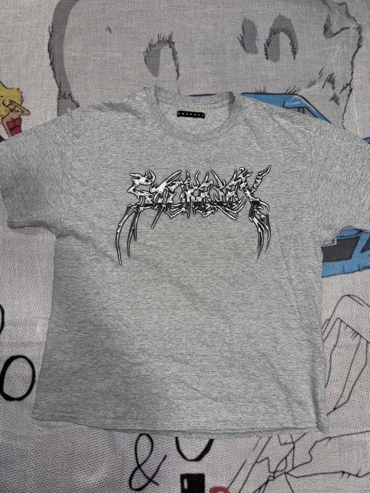 Revenge Revenge x Ski Mask The Slump God “Chrome” Tee - Grey Size US XL / EU 56 / 4 - 1 Thumbnail