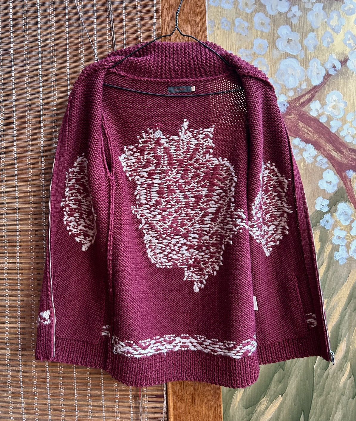 Full Count & Co. × Japanese Brand × Vintage Full Count Dragon Intarsia Knit Wool Zip Cowichan Cardigan Size US S / EU 44-46 / 1 - 5 Thumbnail