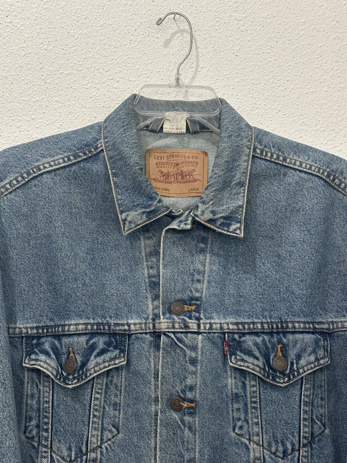 Levi's Vintage 90s Levi's 70507 0389 Trucker Jacket Large USA Made Size US L / EU 52-54 / 3 - 2 Thumbnail