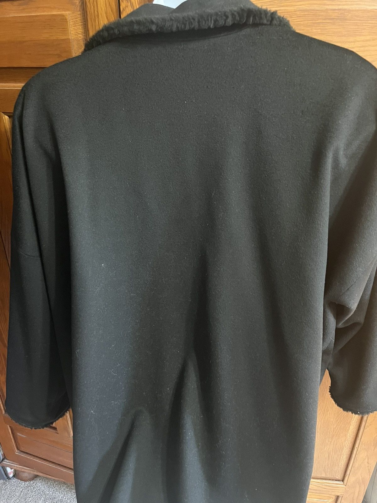 Other Eskandar Wool Cashmere Silk Leather Asmetrical Coat Size ONE SIZE - 9 Thumbnail