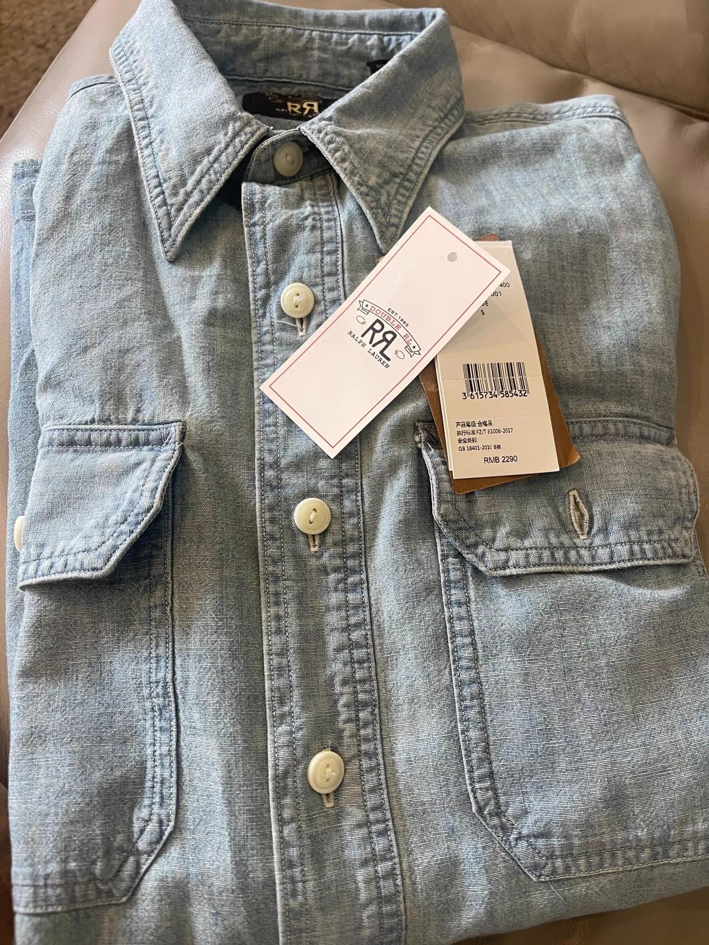 RRL Ralph Lauren RRL Denim Shirt S Near Mint Size US S / EU 44-46 / 1 - 1 Thumbnail
