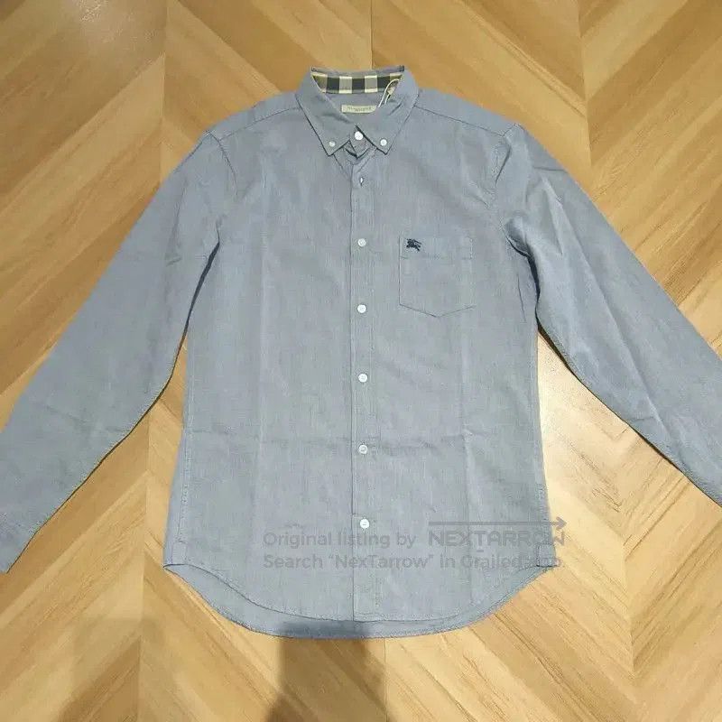 Burberry Burberry Men's Dark Gray Cotton Shirt. Size US S / EU 44-46 / 1 - 1 Thumbnail