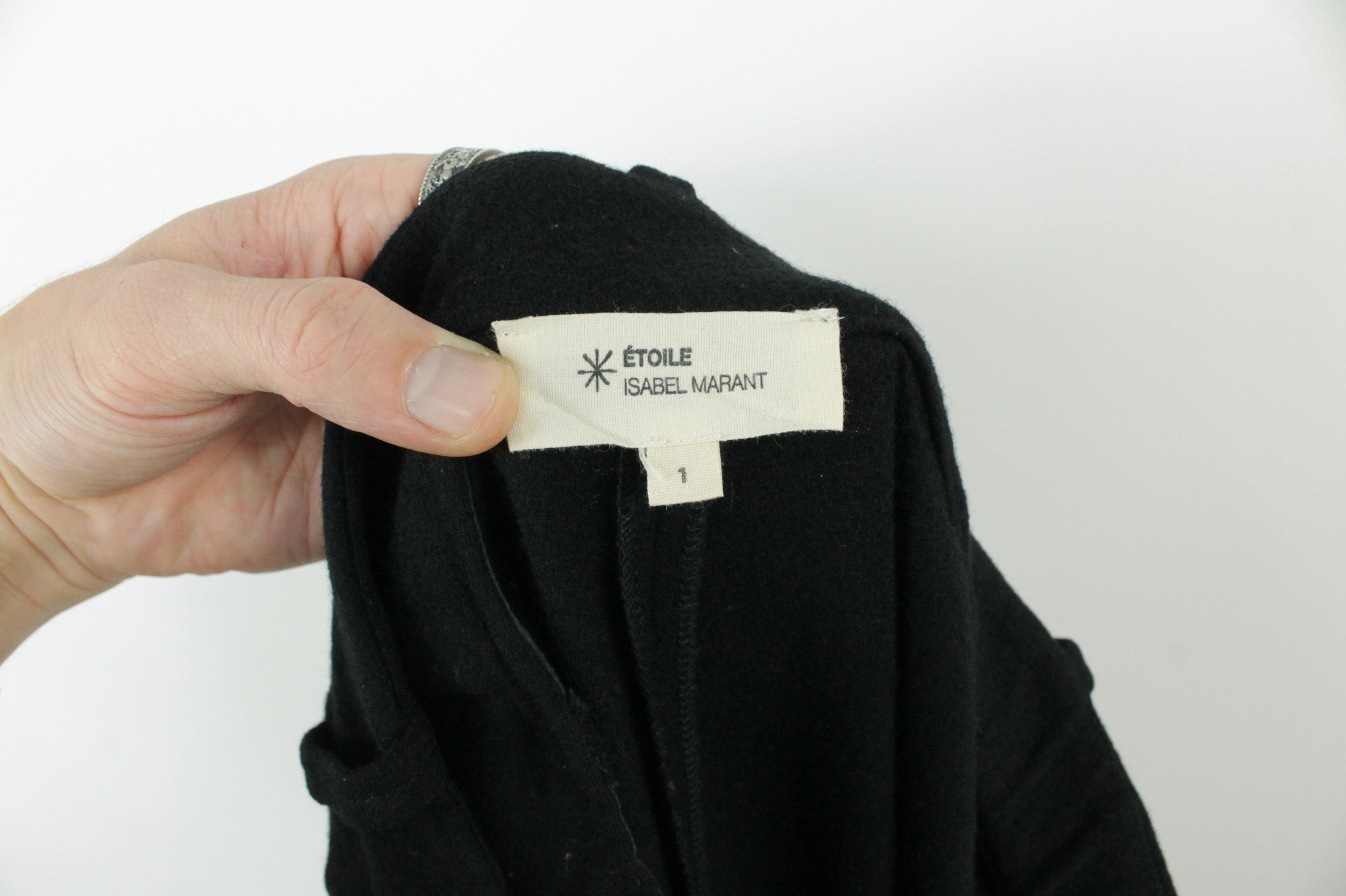 Isabel Marant Etoile Isabel Marant Black Stretch Fleece Wool Slim Fit Pants Size 27" / US 4 / IT 40 - 7 Thumbnail