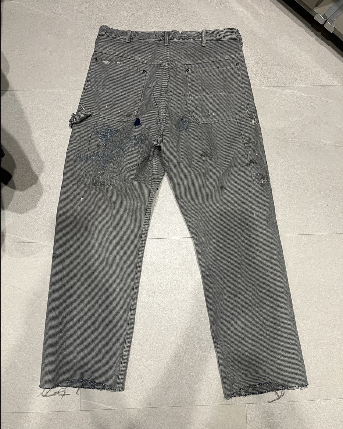 Saint Michael Saint Michael Hickory Distressed Work Pants Size US 32 / EU 48 - 2 Thumbnail