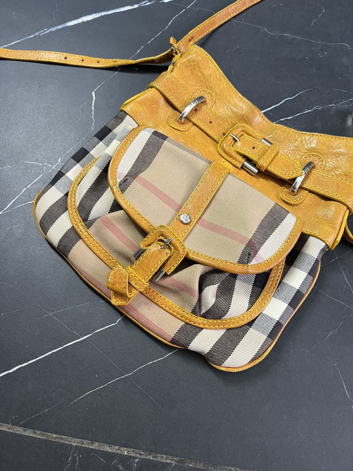 Burberry archive vintage monogram shoulder bag