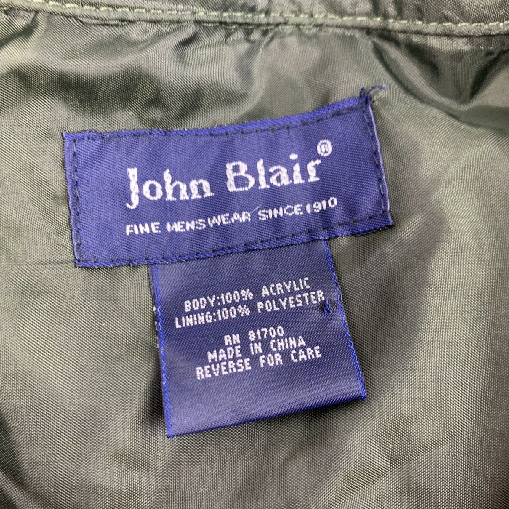 Blair VINTAGE John Blair Flannel Shirt Men Adult XL Green Plaid Outdoor Nature 80s Size US XL / EU 56 / 4 - 3 Thumbnail