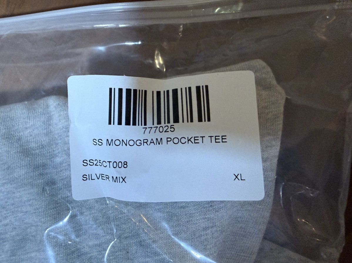 Aime Leon Dore Aime Leon Dore ALD Monogram Pocket Tee Size XL in silver mix Size US XL / EU 56 / 4 - 8 Thumbnail