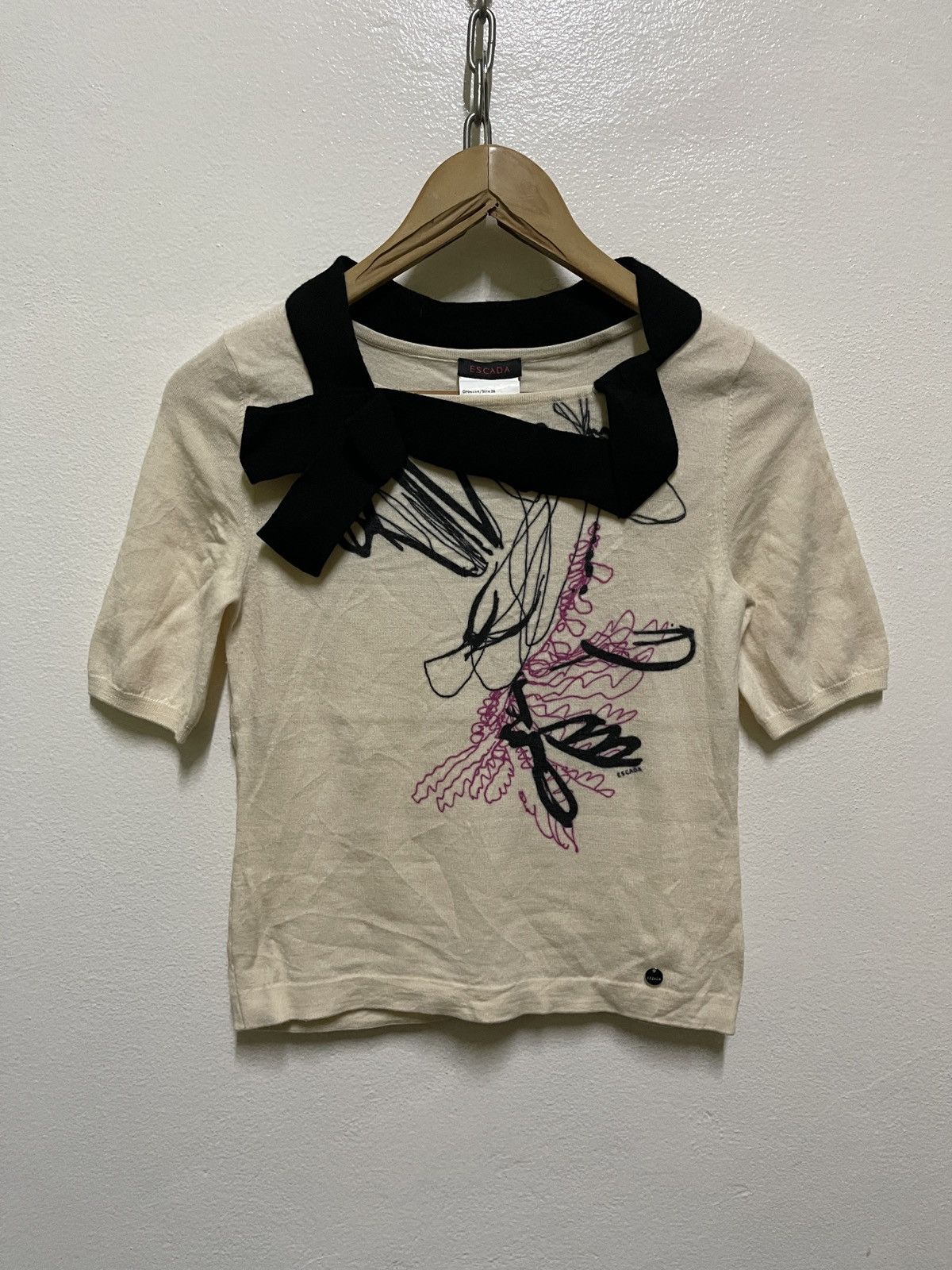 Escada Escada Wool T Shirt Size XS / US 0-2 / IT 36-38 - 1 Thumbnail
