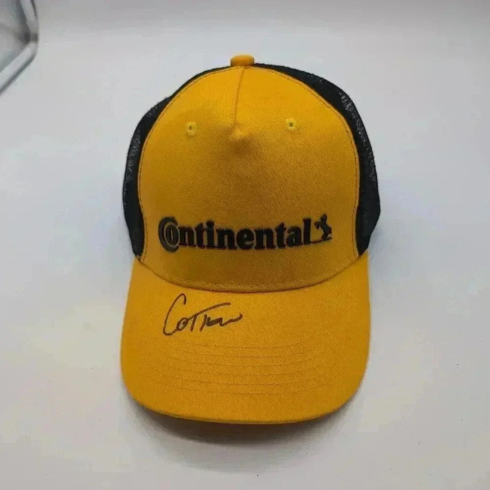 Vintage Continental Tire Signed Hat Autographed by 1 Cotton? Size ONE SIZE - 2 Thumbnail