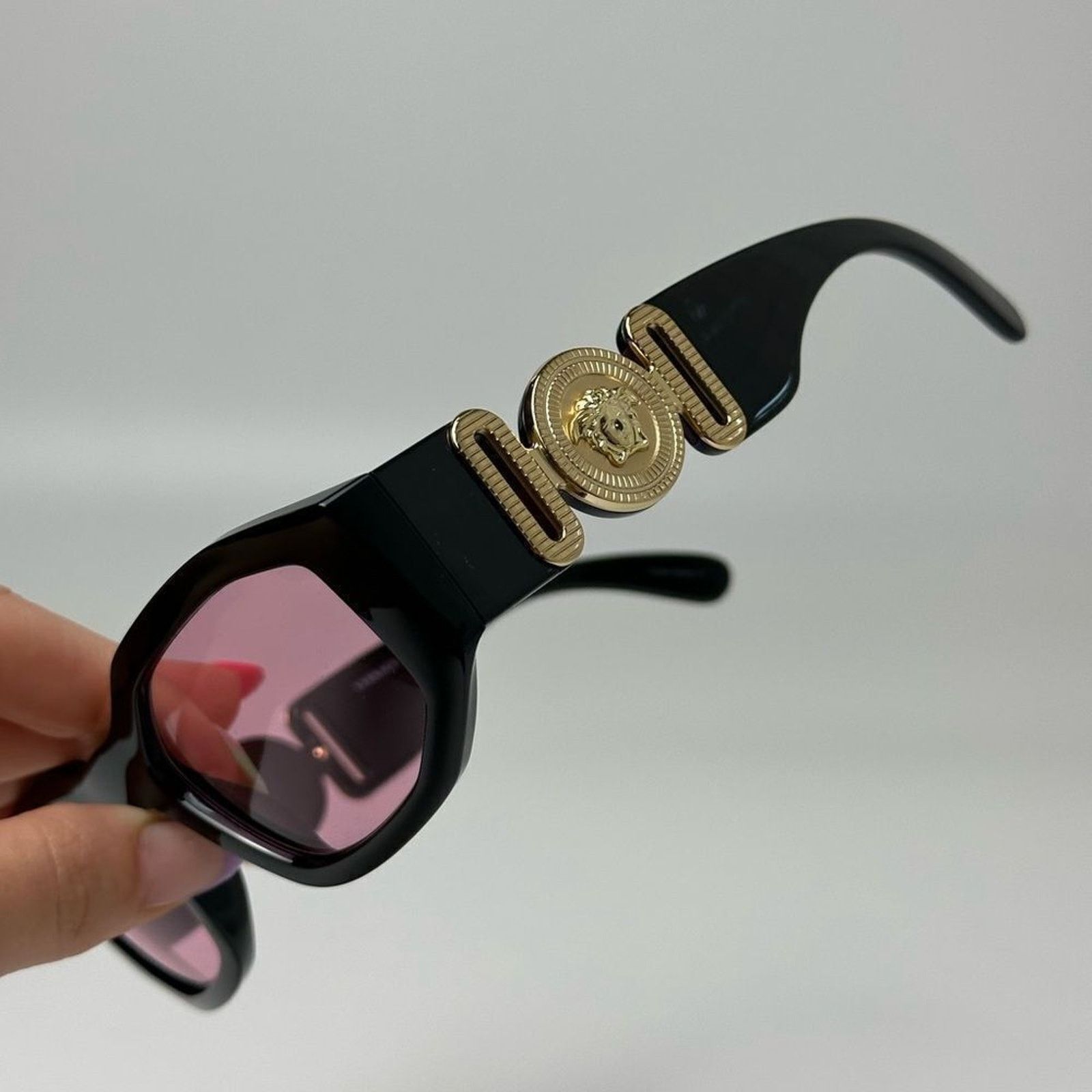 Versace BRAND NEW VERSACE VE4361 GB1/84 Black Pink Unisex Sunglasses Size ONE SIZE - 5 Thumbnail