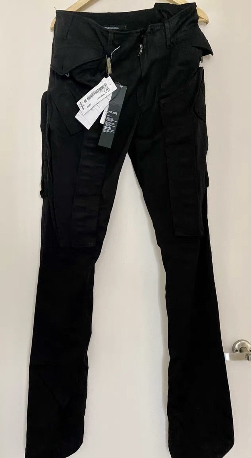 Julius Julius Men's Black "Cargo Shell" Trousers Size US 32 / EU 48 - 1 Thumbnail