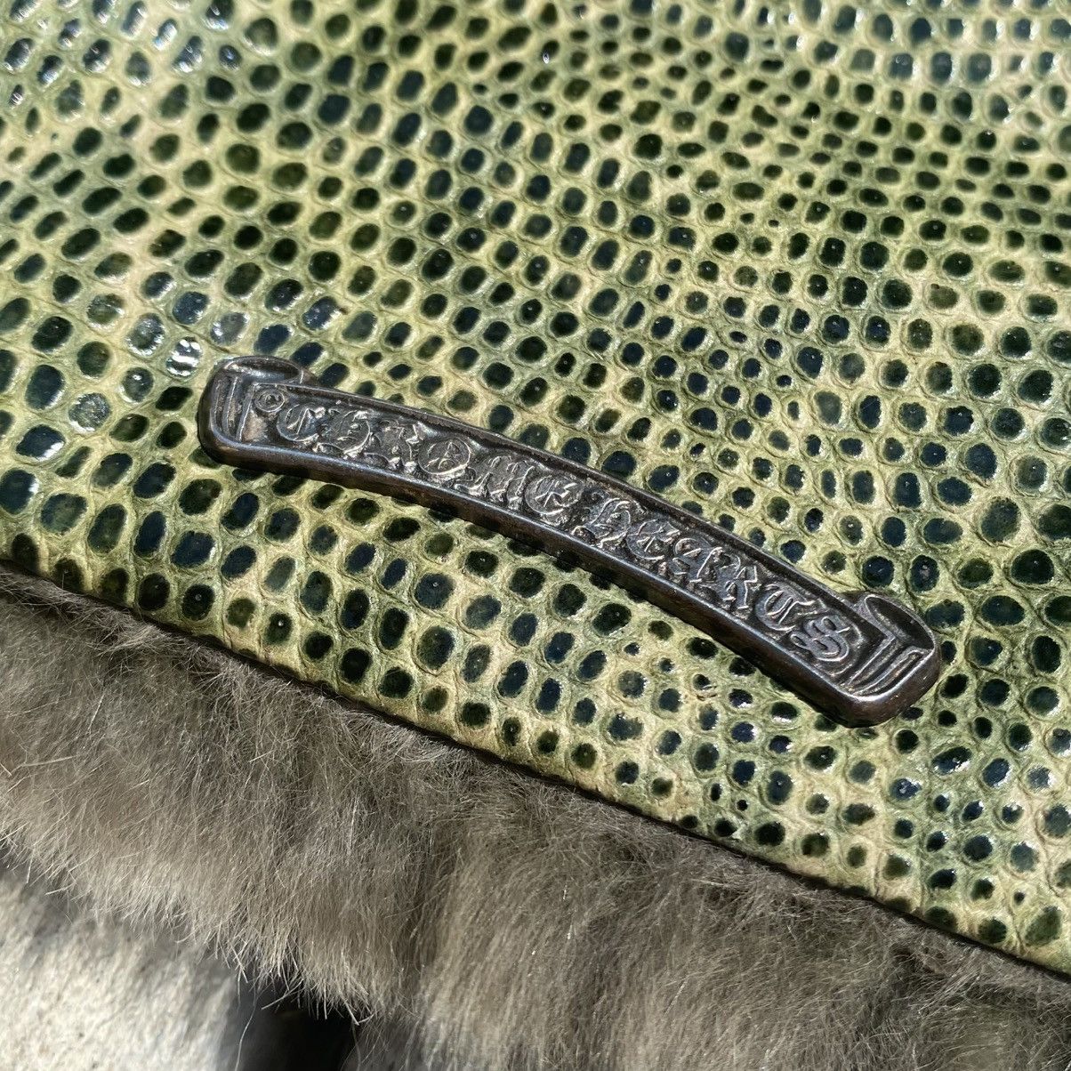 Chrome Hearts Chrome Hearts Rabbit Fur Green Lizard Skin Coin Zip Wallet Size ONE SIZE - 4 Thumbnail