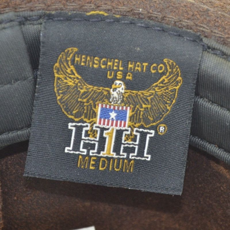 Vintage Henschel Hat Co. USA Dark Brown Oiled Leather Size M Cowboy Size ONE SIZE - 2 Thumbnail