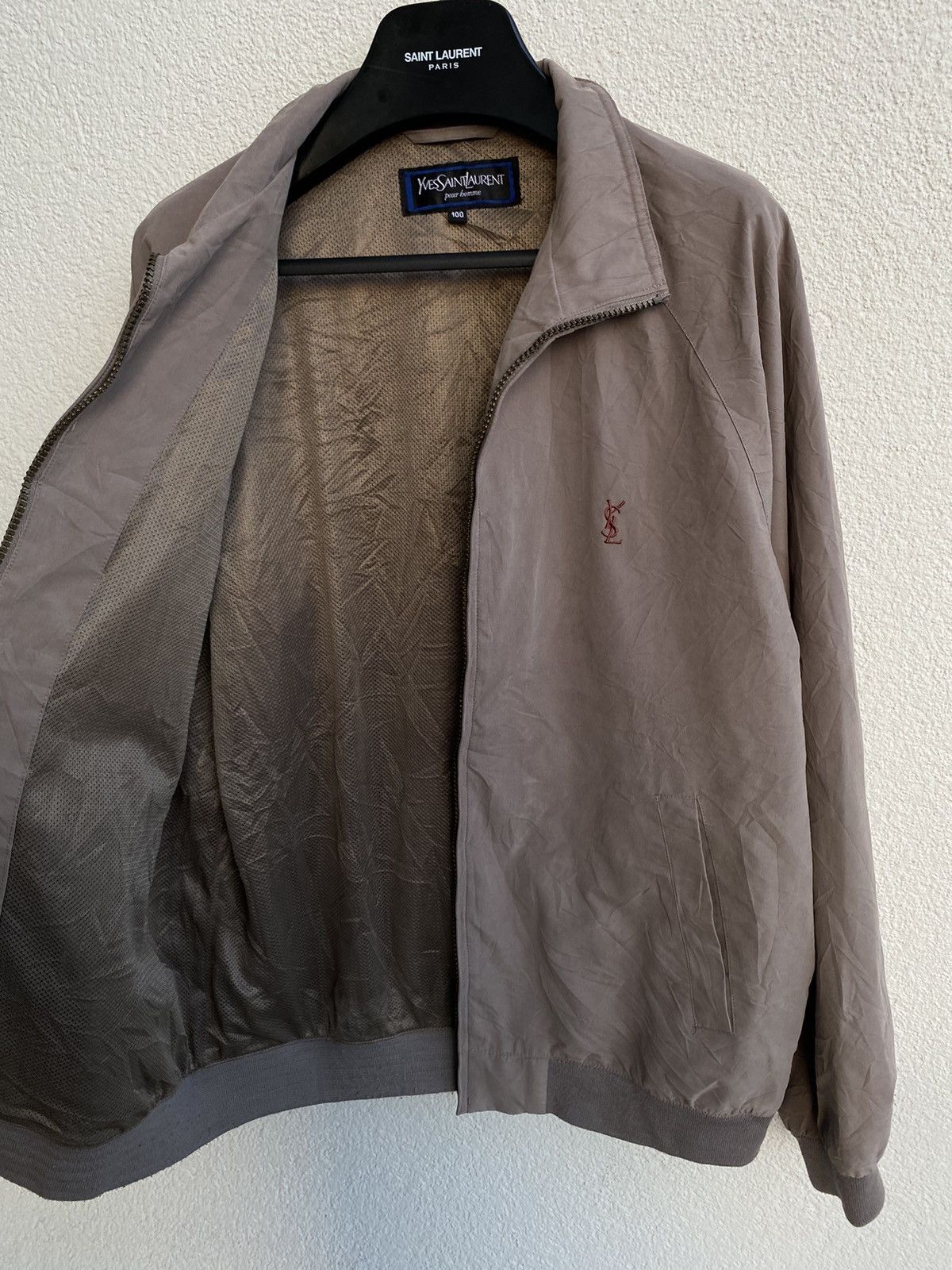 Yves Saint Laurent Beige YSL Jacket Super soft YSL Bomber Size US M / EU 48-50 / 2 - 10 Thumbnail