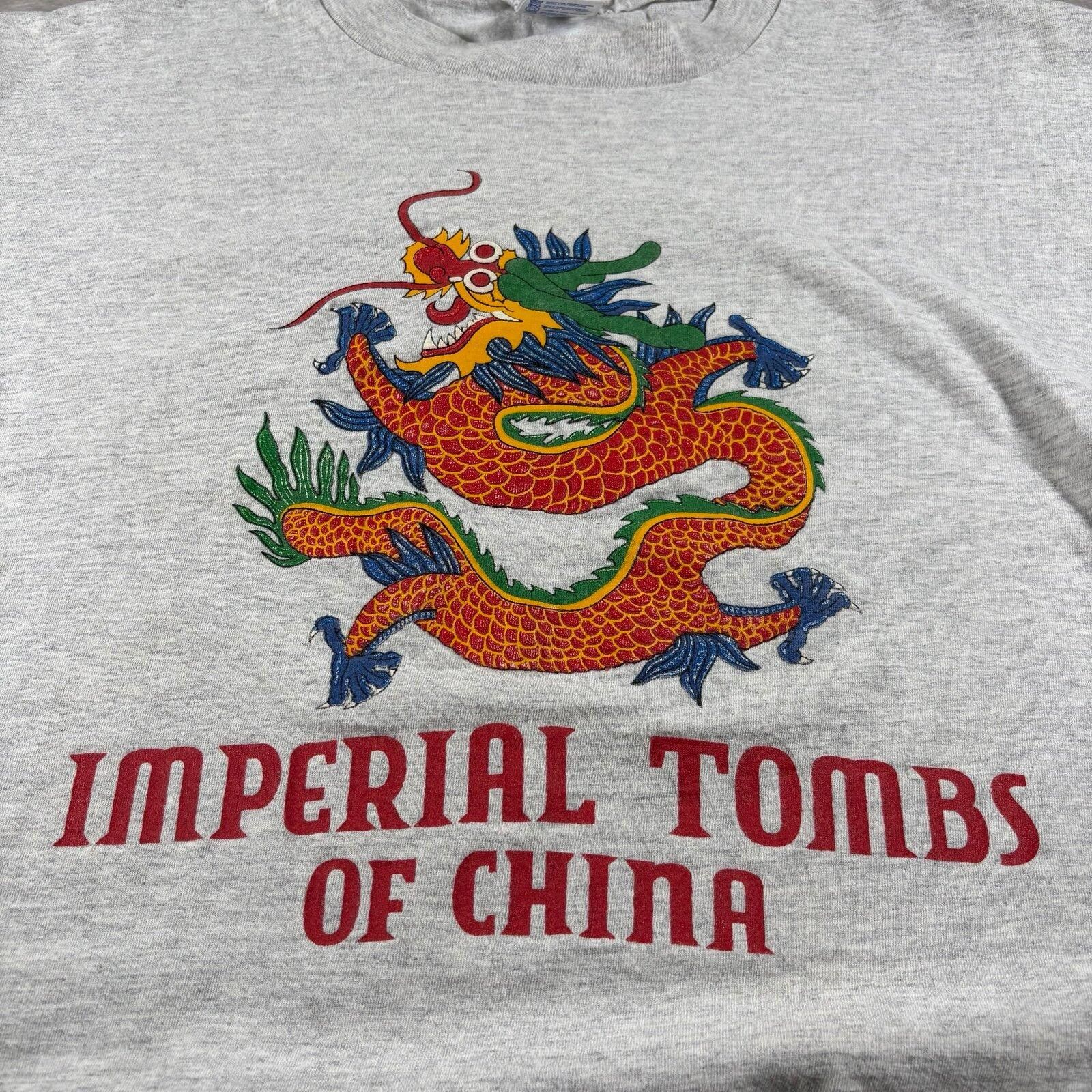 Anvil Vintage 90s Chinese Dragon single stitch tee Size US XL / EU 56 / 4 - 2 Thumbnail