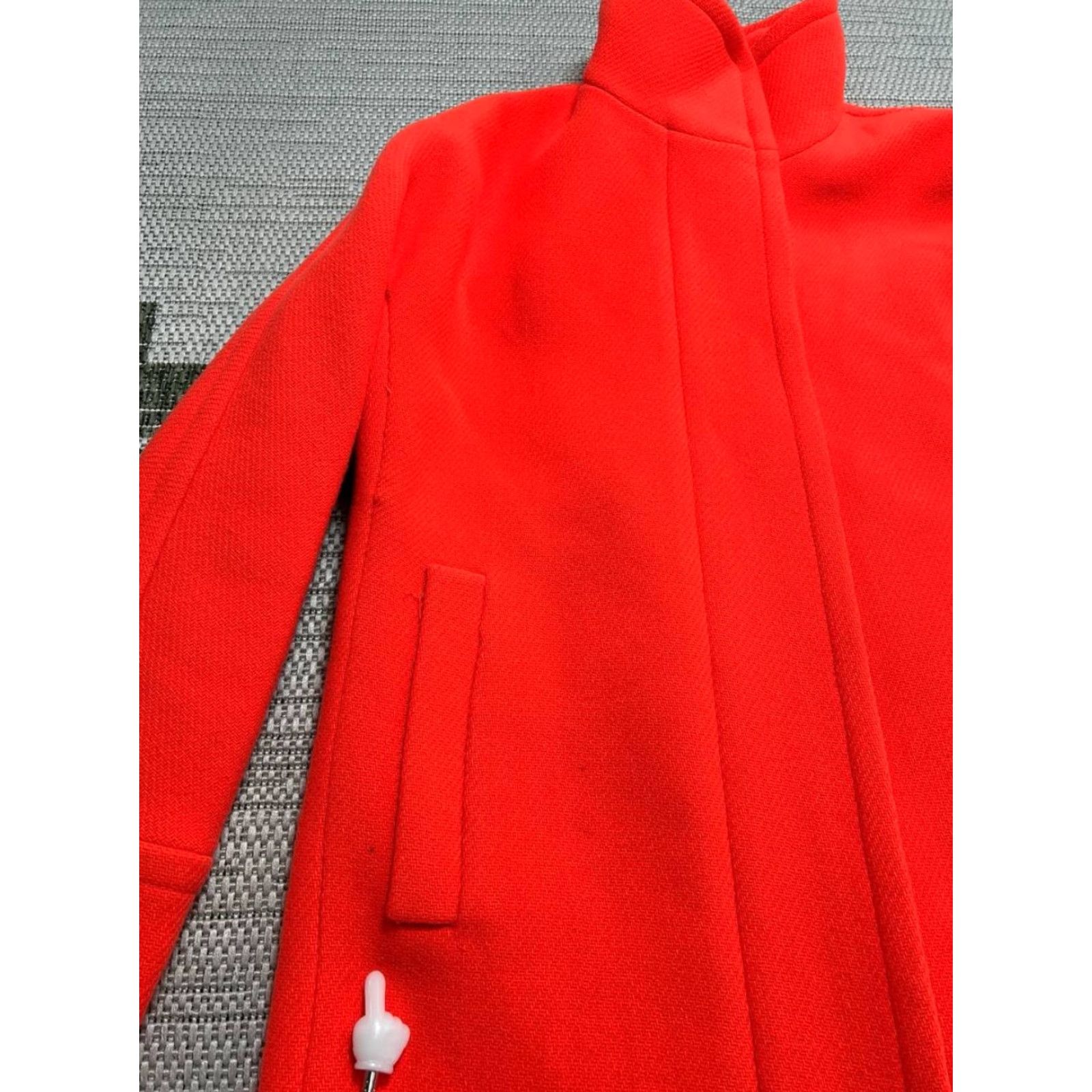 J.Crew VINTAGE J.CREW Coat Nello Gori Italian Stadium Cloth Orange Wool Pea Coat Womens 4 Zip Pockets Lined Funnel Neck Size S / US 4 / IT 40 - 6 Thumbnail