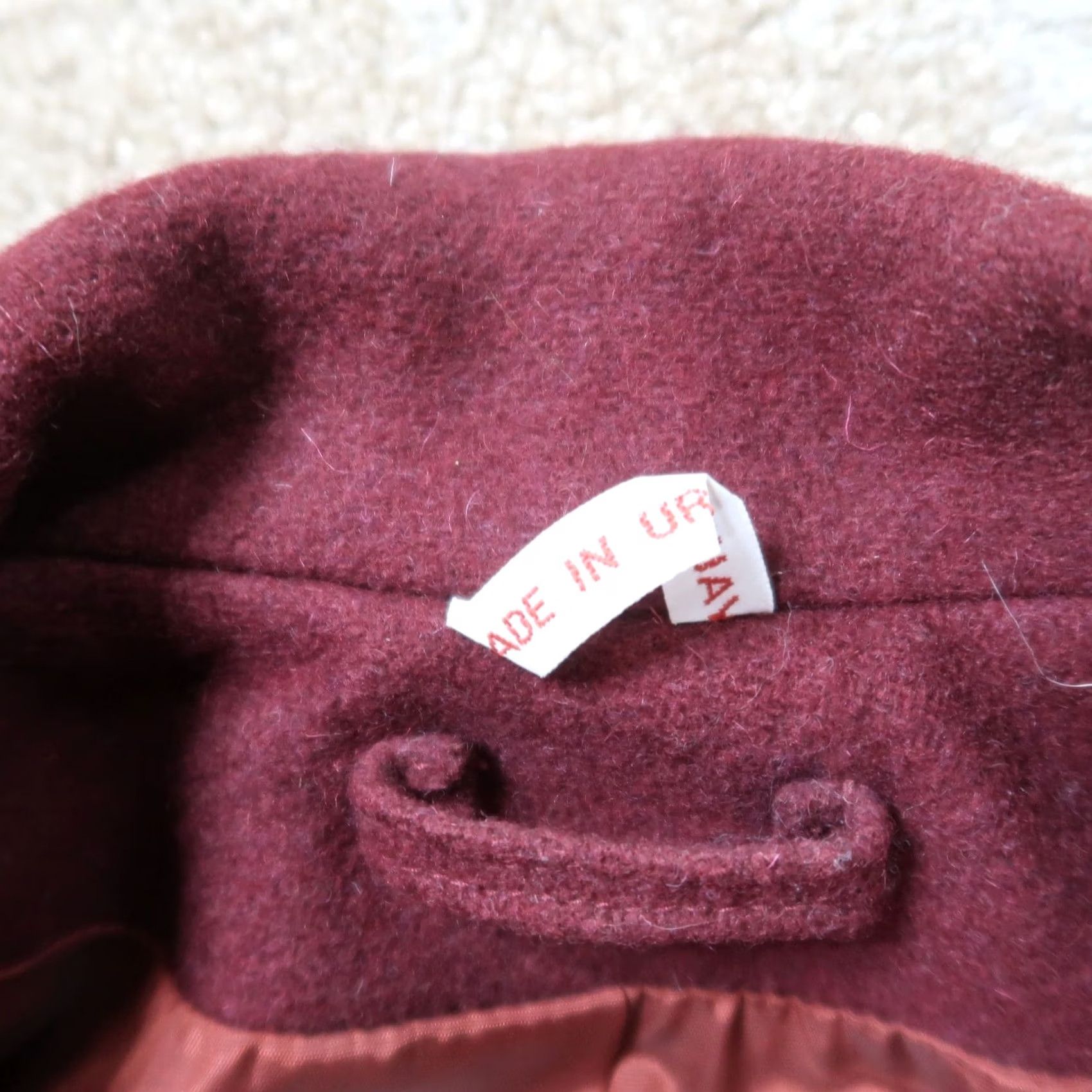 Vintage VINTAGE Saxton Hall Coat Woman's 20 Red Wool Long Overcoat Button Lined 80s 90s USA Mens Women Girls Size 3XL / US 20-22 - 4 Thumbnail