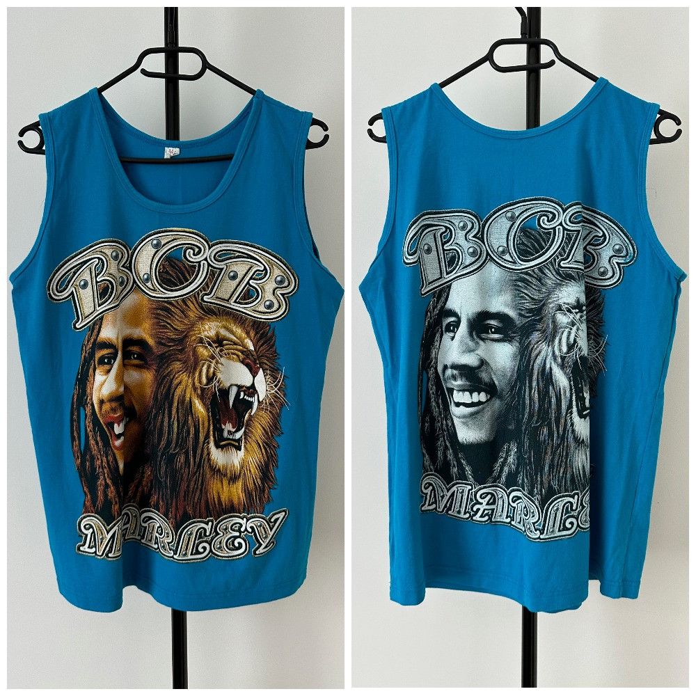 Bob Marley 90's VINTAGE BOB MARLEY Sleeveles top shirt blue Size US M / EU 48-50 / 2 - 1 Thumbnail
