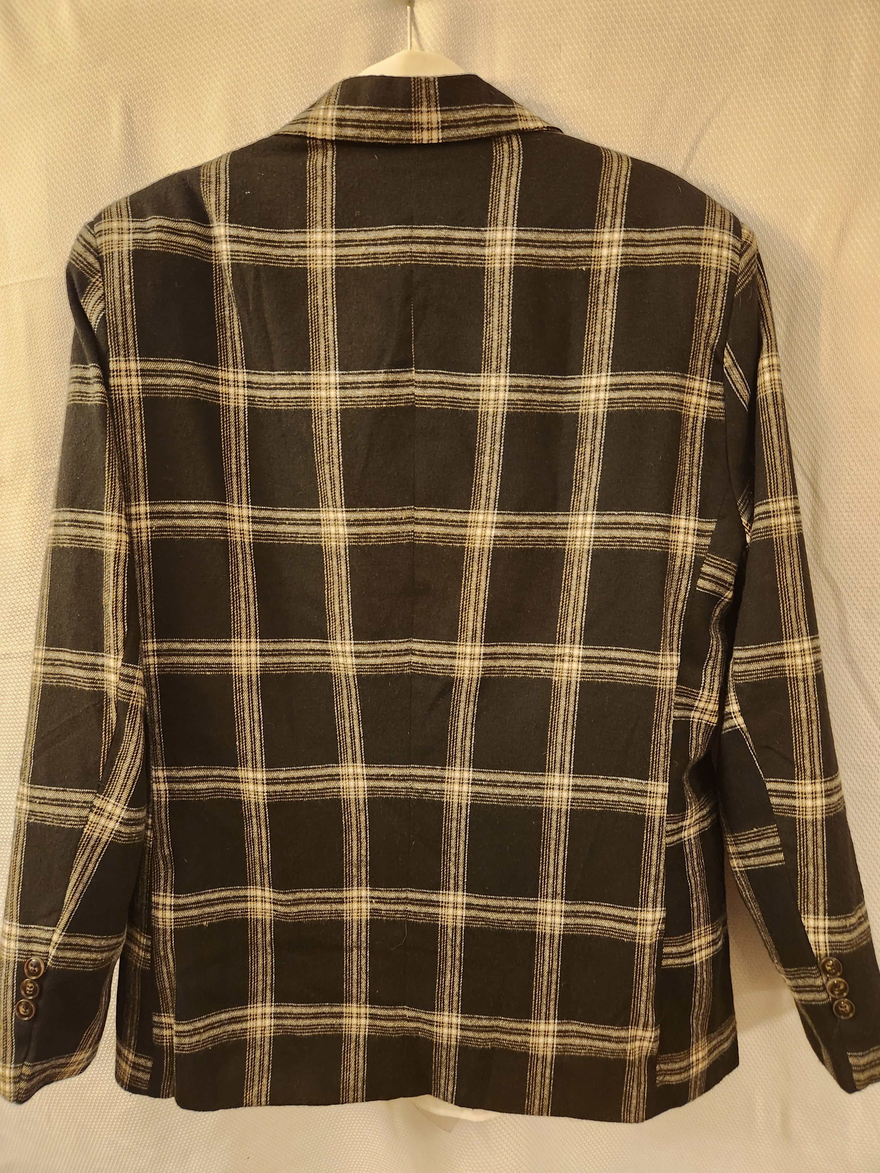 Other NWOT Men's Black and Gray Plaid Blazer Size 46R - 2 Thumbnail