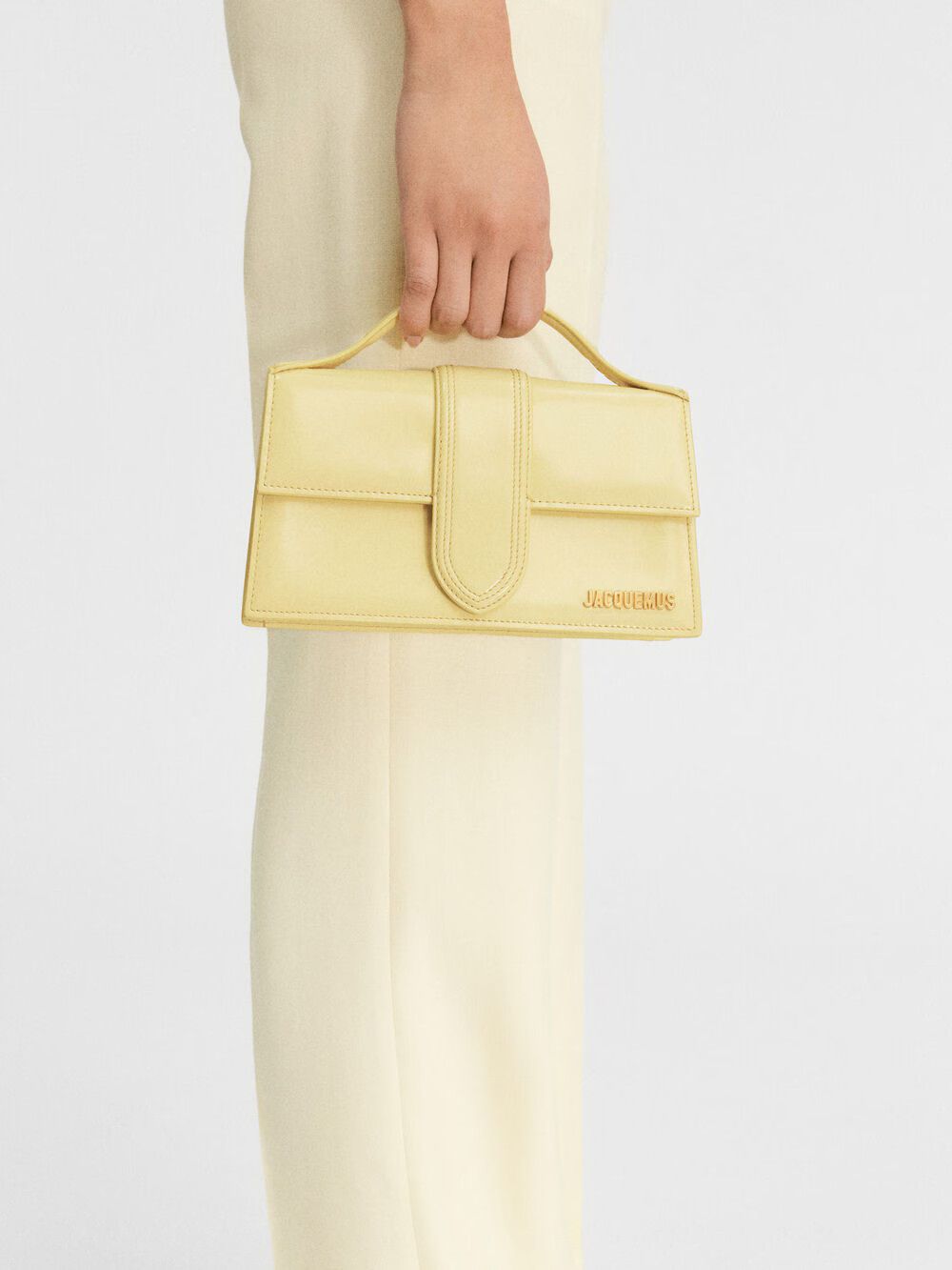 Jacquemus o1la1rc1a0925 Size: OS / Large Bambino Bag in Pale Yellow Size ONE SIZE - 5 Thumbnail
