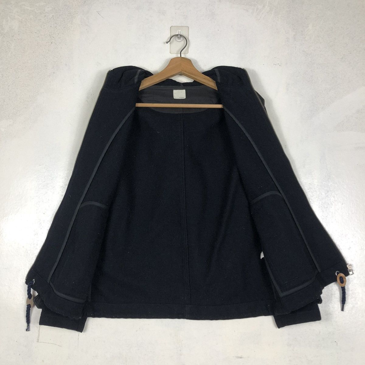 Japanese Brand 📌VINTAGE WOOL BIKER JACKET AUGMENT JAPAN ISSEY MIYAKE Size US S / EU 44-46 / 1 - 14 Thumbnail