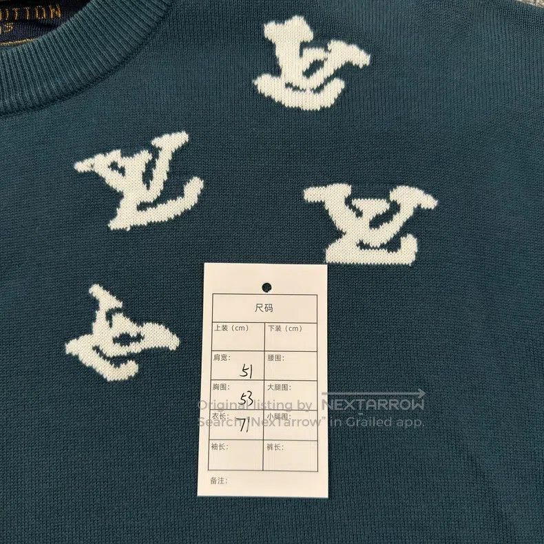 Louis Vuitton Louis Vuitton Blue piper knit short sleeve Size US S / EU 44-46 / 1 - 5 Thumbnail