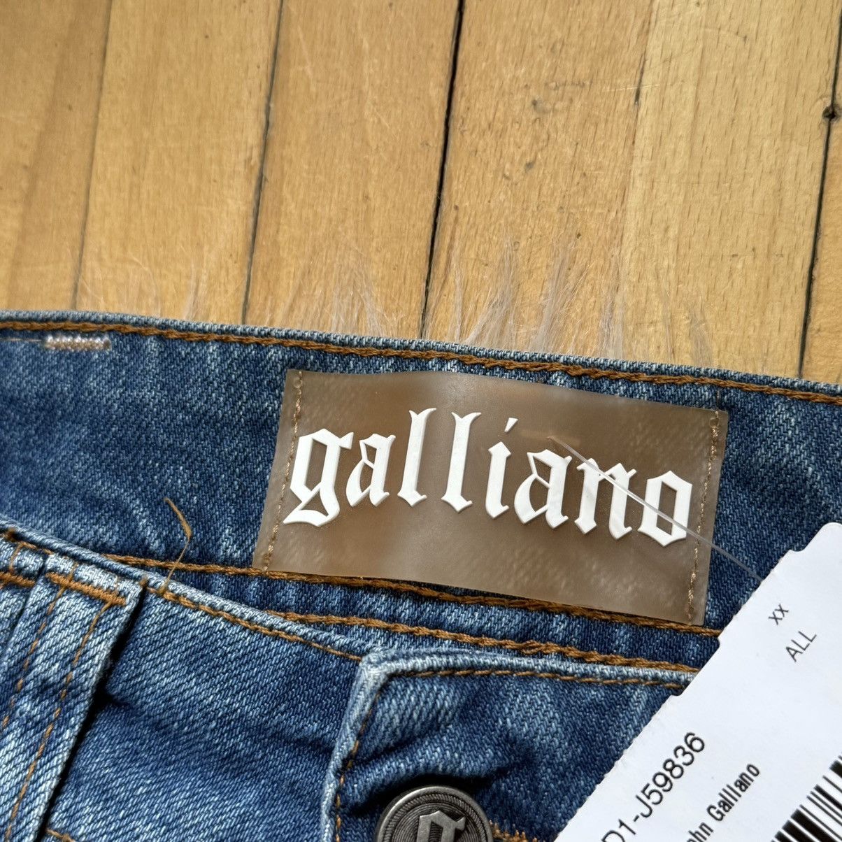 John Galliano 📌 NEW John Galliano Y2K 00s Big Logo Straight Jeans Size 25" / US 0 / IT 36 - 13 Thumbnail