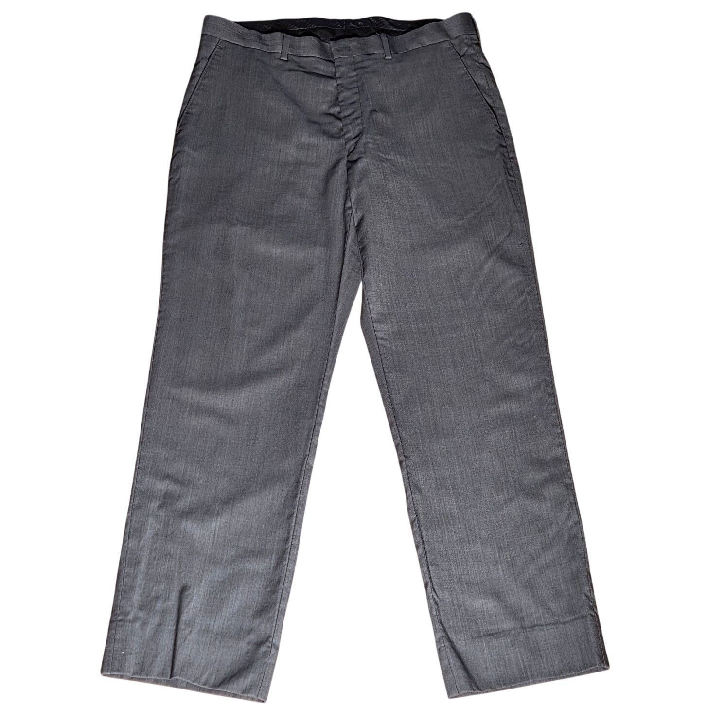 Calvin Klein Stylish Men's Calvin Klein 100% Wool Grey Slacks 33W 32L Size US 33 - 1 Thumbnail