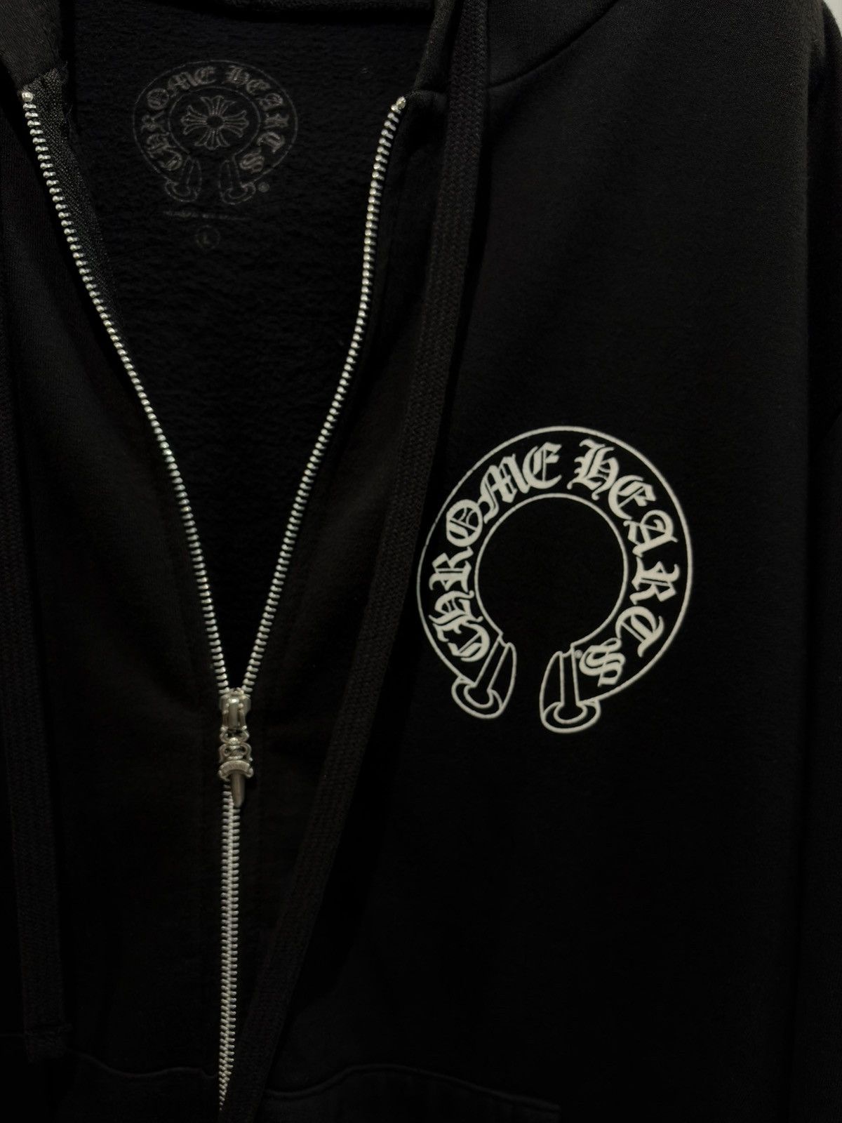 Chrome Hearts Chrome Hearts Horseshoe Floral Cross Sleeve Zip Up Hoodie Size US L / EU 52-54 / 3 - 3 Thumbnail