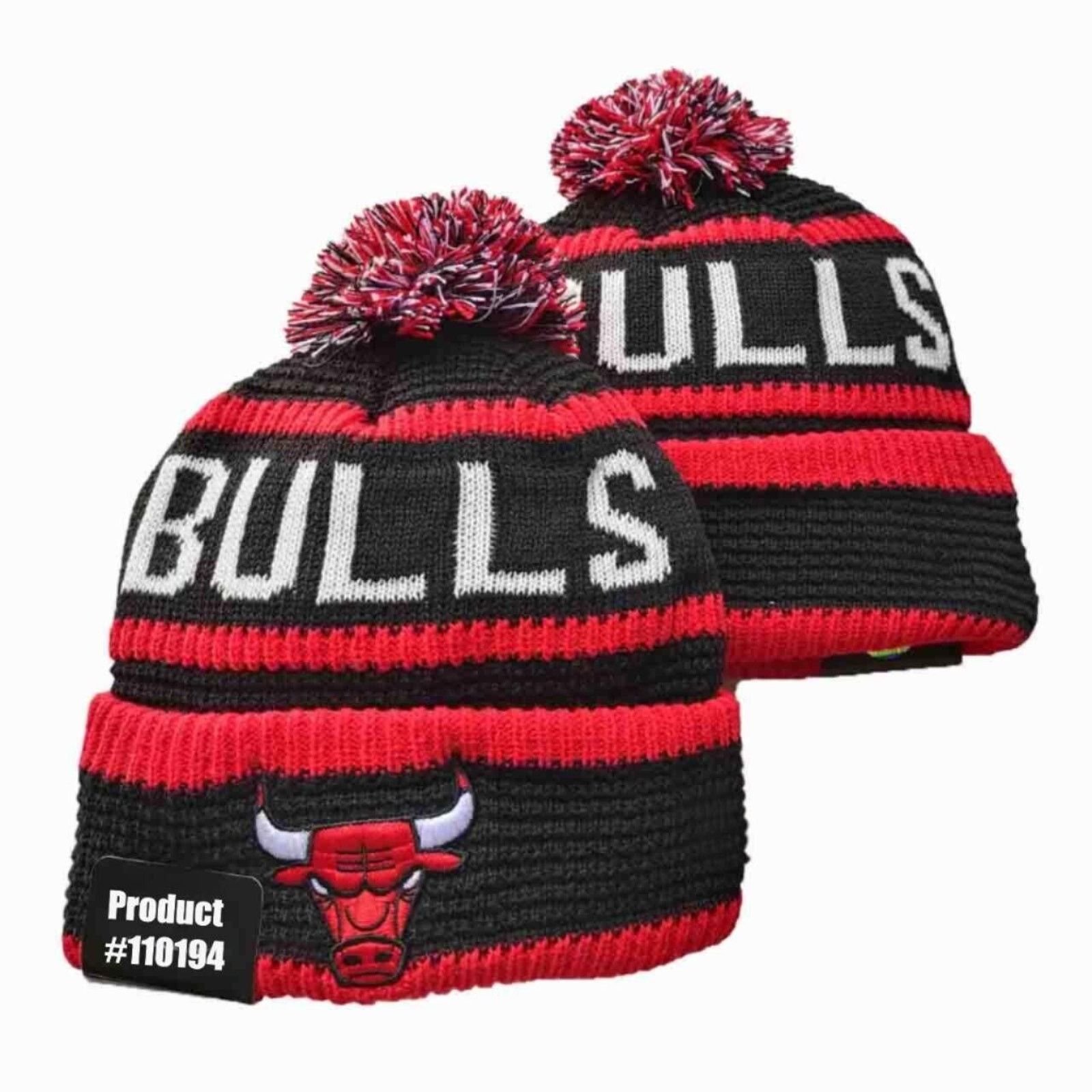 NBA NWT Chicago Bulls Waffle Knit Sports Beanie Fleece Lined Size ONE SIZE - 1 Thumbnail