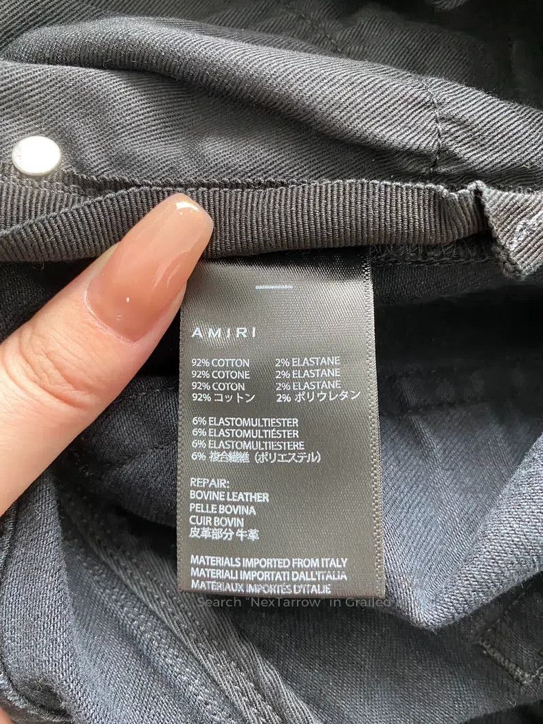 Amiri Amiri Size 30 Washed black and pink cashew flower patchwork Size US 30 / EU 46 - 4 Thumbnail