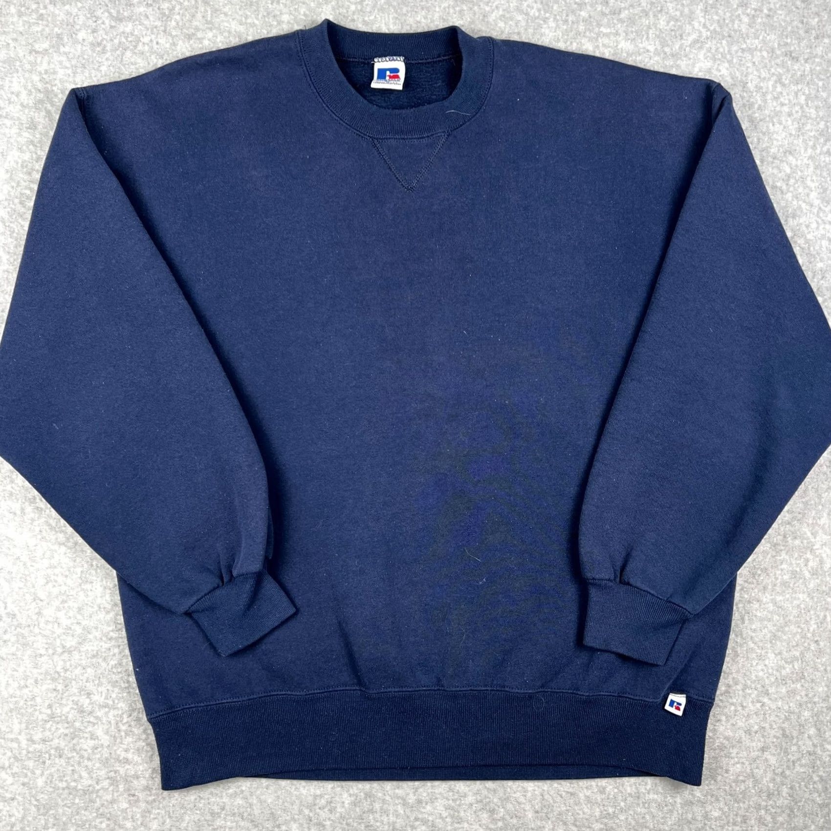 Russell Athletic VINTAGE Russell Athletic XL Mens Blue Cotton Fleece Sweatshirt Size US XL / EU 56 / 4 - 2 Thumbnail