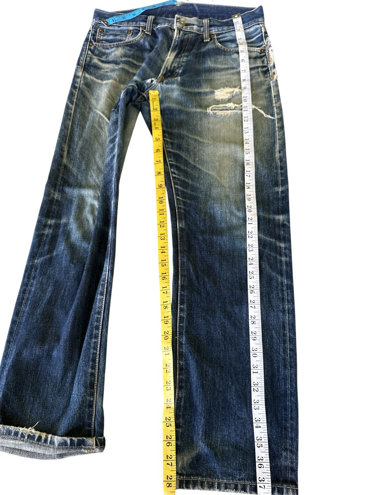 Japanese Brand Distress Uniqlo Selvedge 32x37 . Size US 32 / EU 48 - 10 Thumbnail