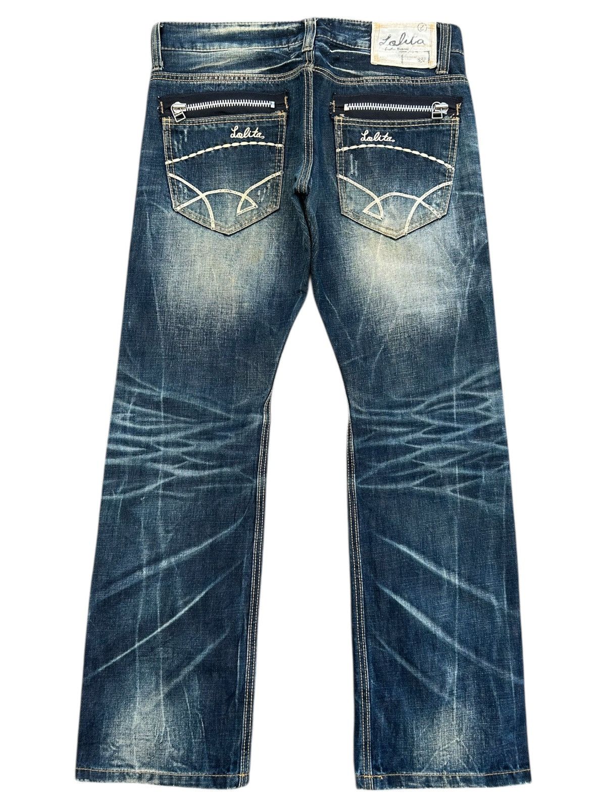 Kapital Flare Yoshitomo Nara Lolita Distressed Denim Jeans Size US 34 / EU 50 - 1 Thumbnail