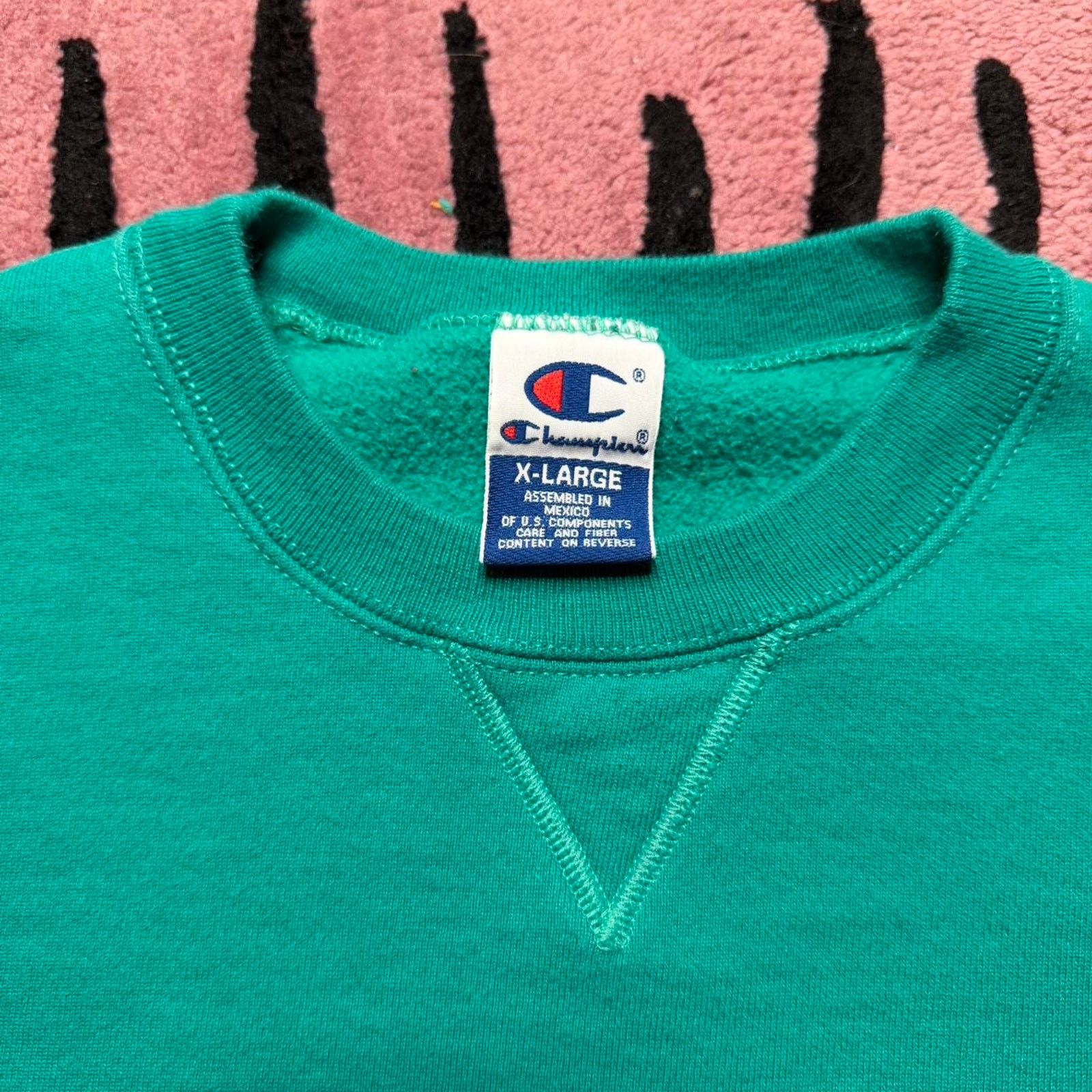Champion × Vintage Vintage 90’s Champions Embroidered Script Logo Sweatshirt Size US XL / EU 56 / 4 - 4 Thumbnail