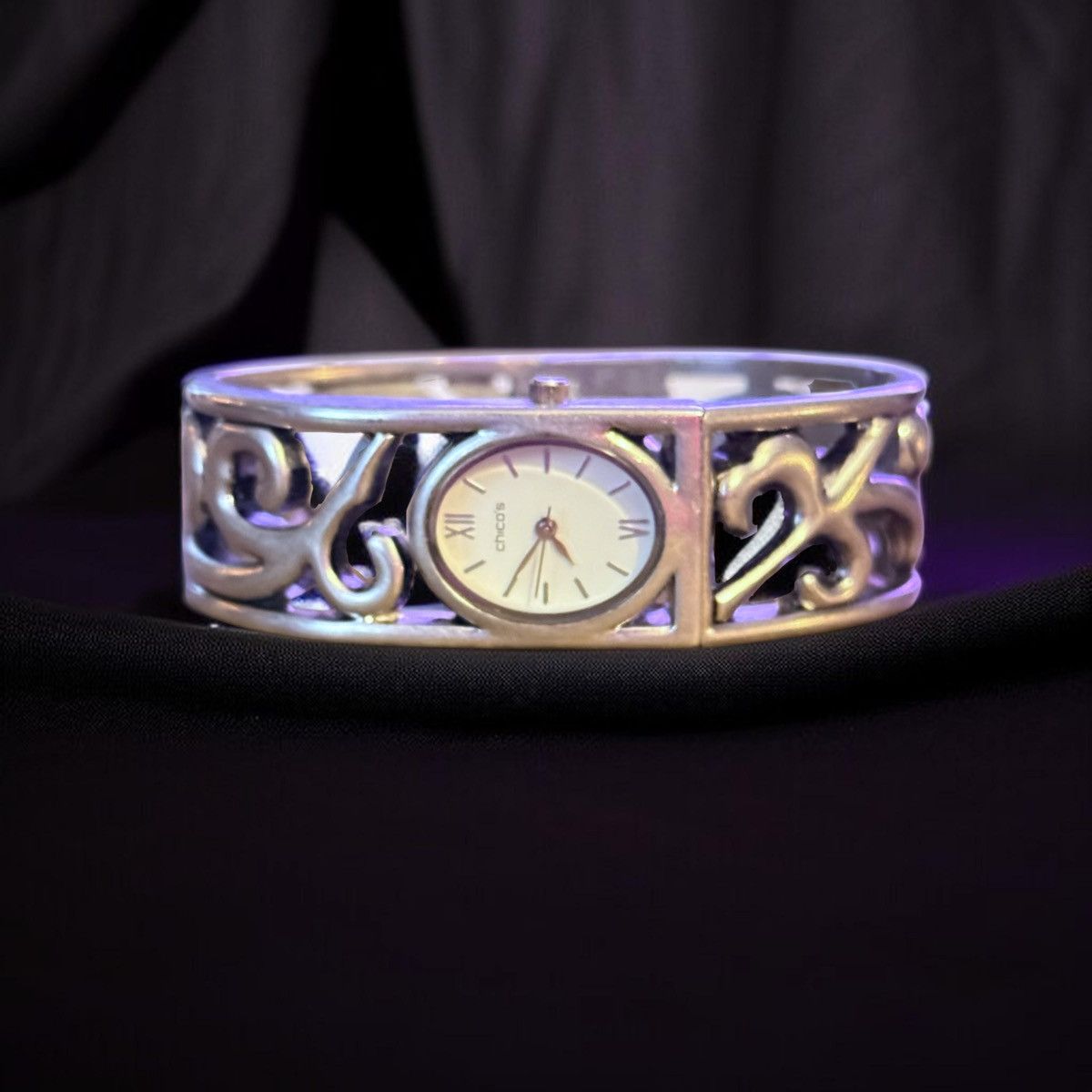 Chicos Chico’s silver tone filigree bangle bracelet watch Size ONE SIZE - 1 Thumbnail