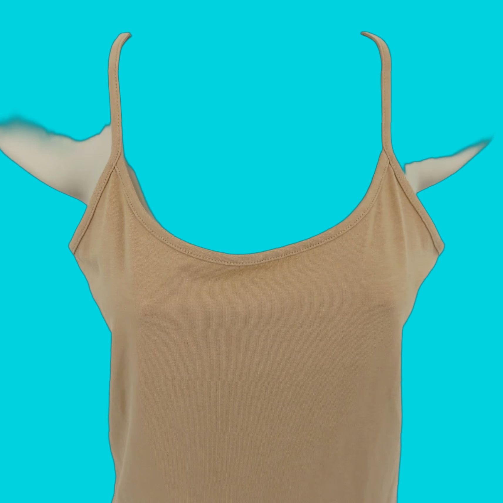 Banana Republic Banana Republic Women Tank Top Cami S Spaghetti Strap V-Neck Basic Cotton Blend NEW Tan Brown Spaghetti Strap Tank Top Size S / US 4 / IT 40 - 1 Thumbnail