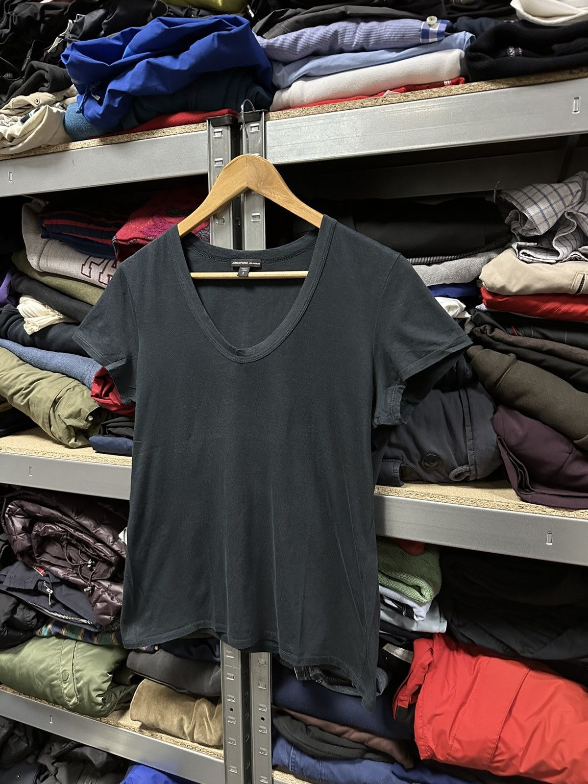 James Perse James Perse Standard Japanese Women’s Black T-Shirt Top 2 Size M / US 6-8 / IT 42-44 - 3 Thumbnail