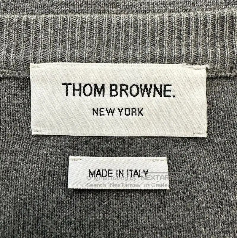 Thom Browne Thom Browne Gray Wool Men's Pullover . Size US M / EU 48-50 / 2 - 9 Thumbnail