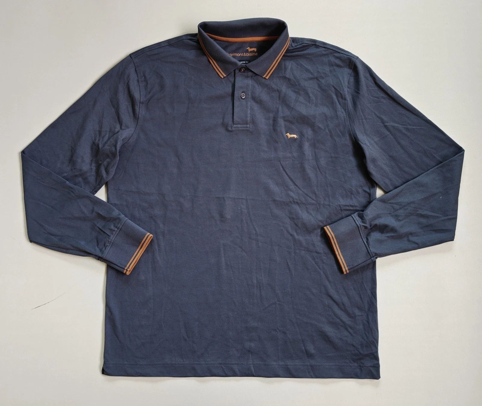 Harmont & Blaine Harmont & Blaine Longsleeves Polo Shirt ASM/2142 Size US XXL / EU 58 / 5 - 2 Thumbnail
