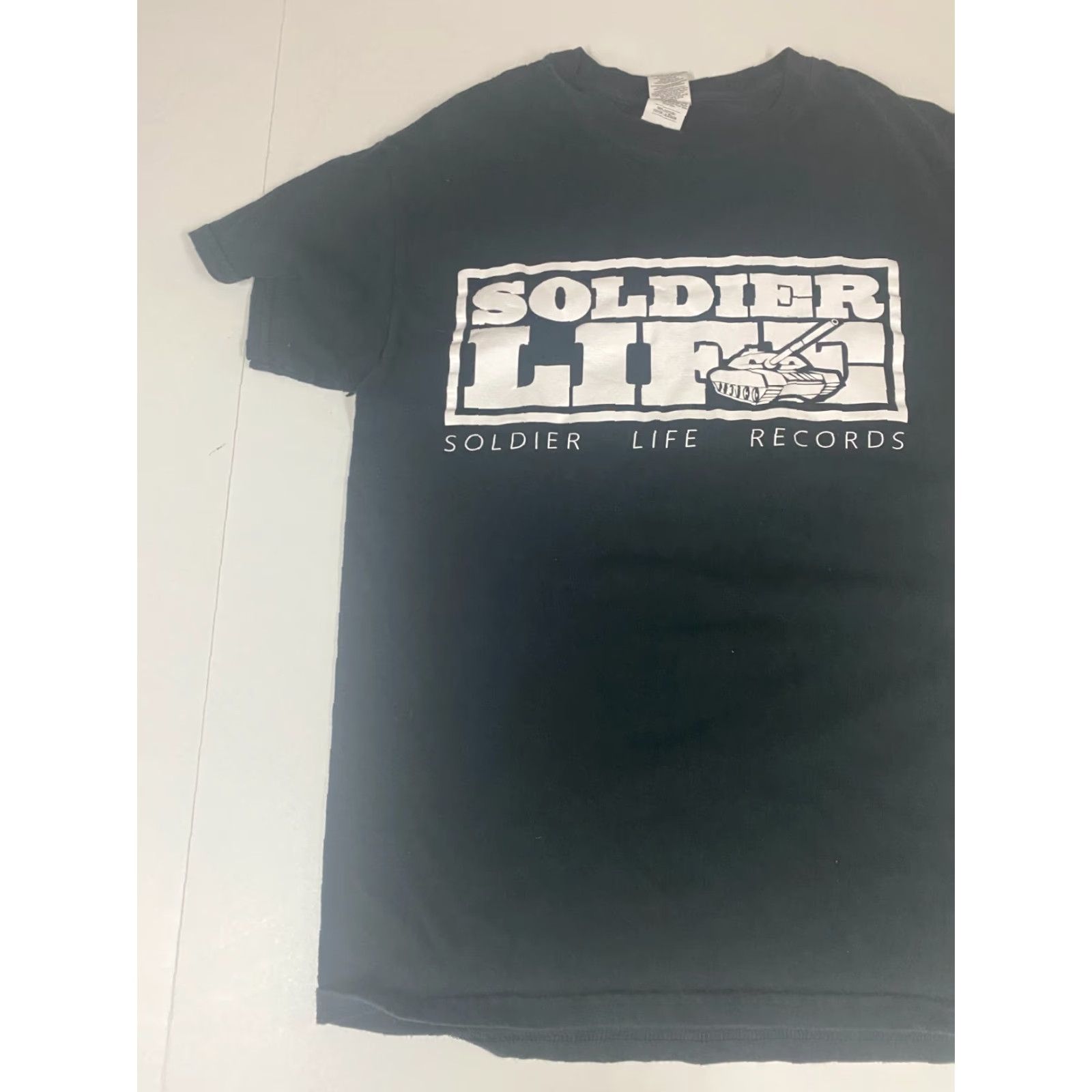 Gildan Soldier Life Records Mens T Shirt S Logo Graphic Black Size US S / EU 44-46 / 1 - 3 Thumbnail