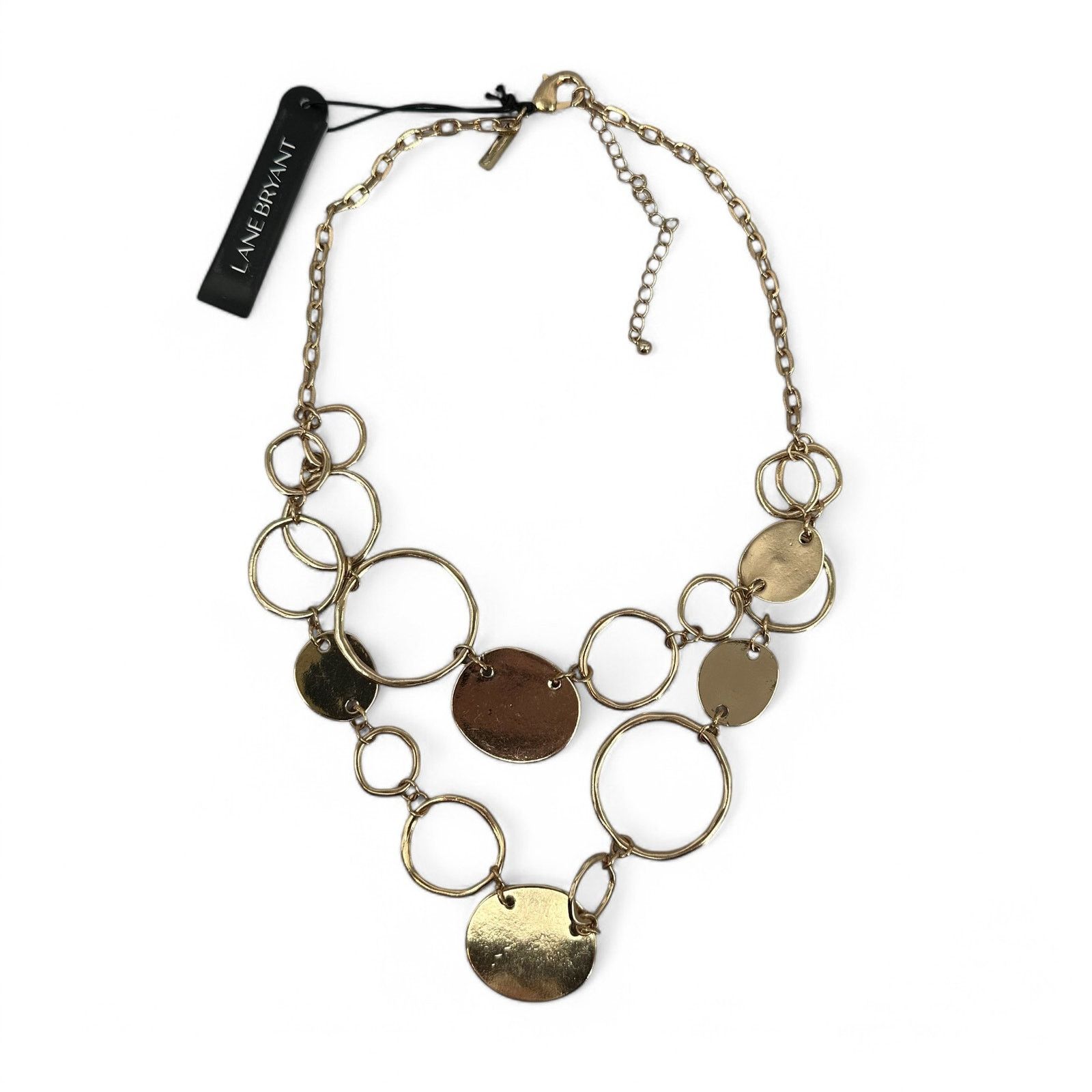 Other Lane Bryant Goldtone Necklace Organic Circles Double Strand Size ONE SIZE - 5 Thumbnail