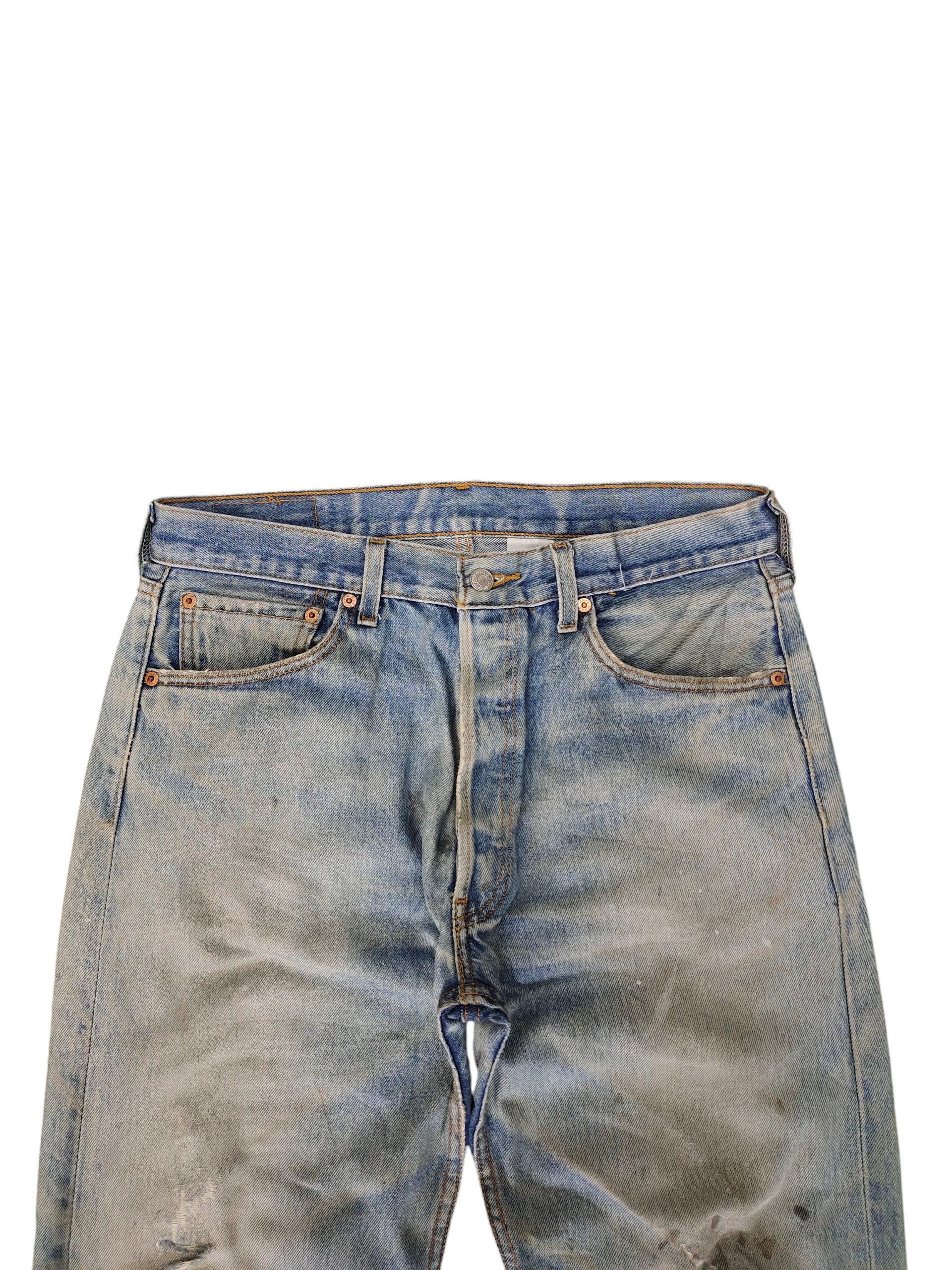 Levi's Vintage Levis 501XX Clawmark Distress Faded Denim Jeans Size US 34 / EU 50 - 2 Thumbnail