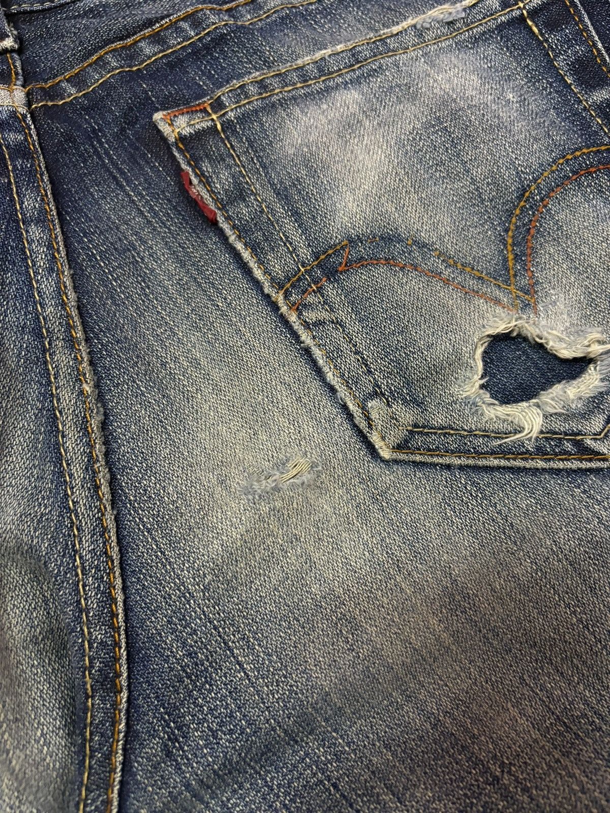 Levi's Vtg 90s Levis Japan 517 Bootcut Distressed Jeans Size US 28 / EU 44 - 7 Thumbnail