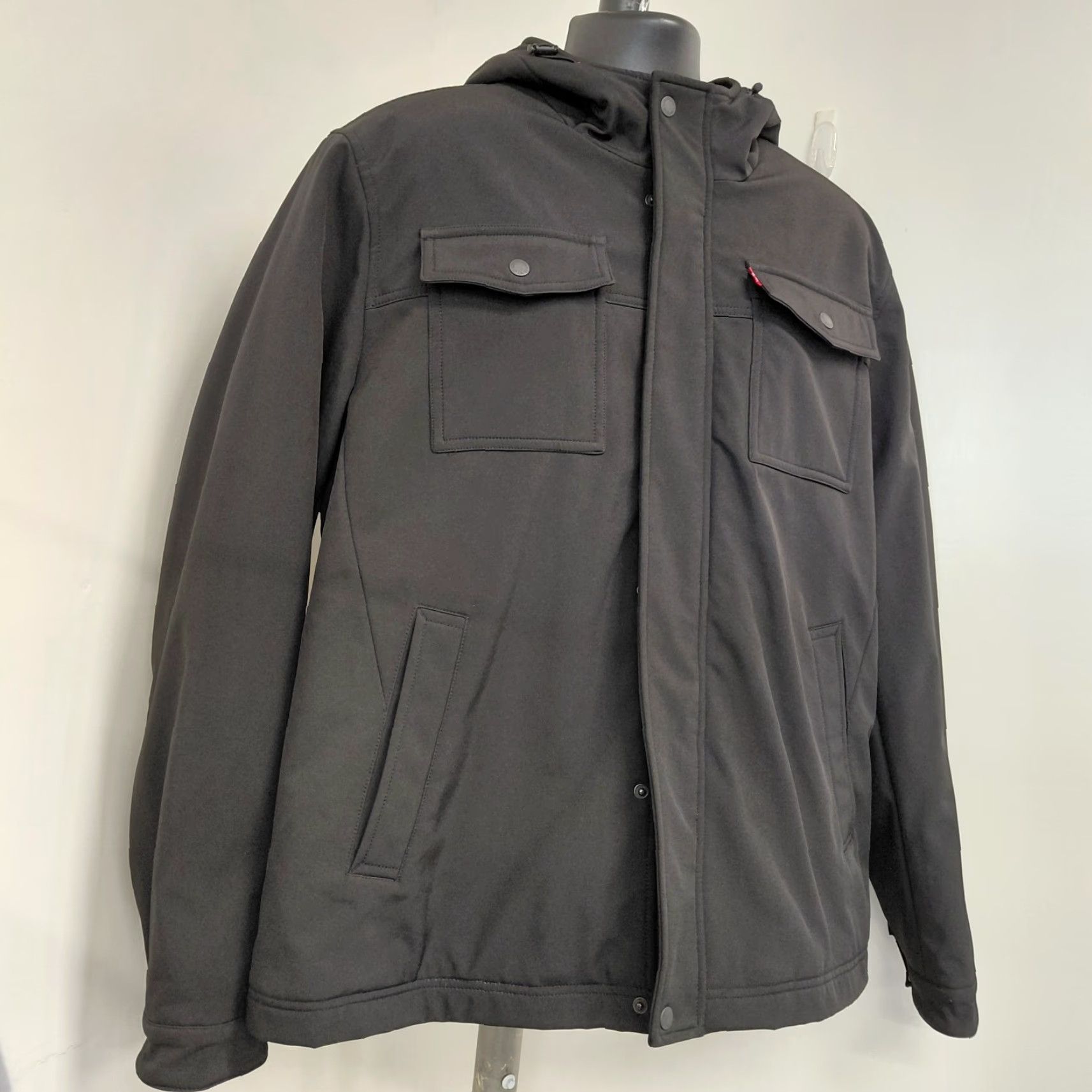 Levi's Levi's Jacket Mens XXL Black Hooded Sherpa Lined Trucker Full Zip Snap Softshell Size US XXL / EU 58 / 5 - 3 Thumbnail