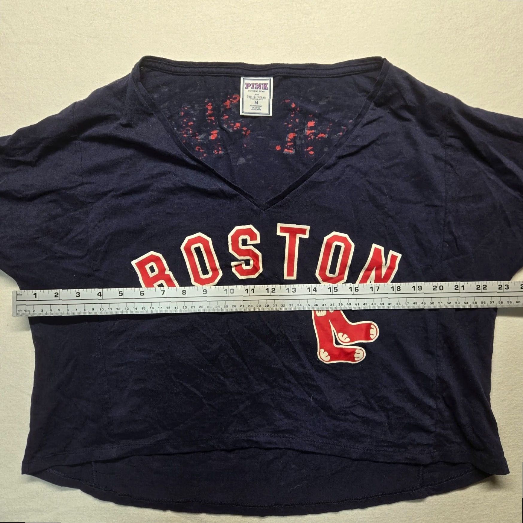 Victoria's Secret Boston Red Sox Crop Top Mens Medium Pink Victoria's Secret Love Shirt Size M / US 6-8 / IT 42-44 - 4 Thumbnail