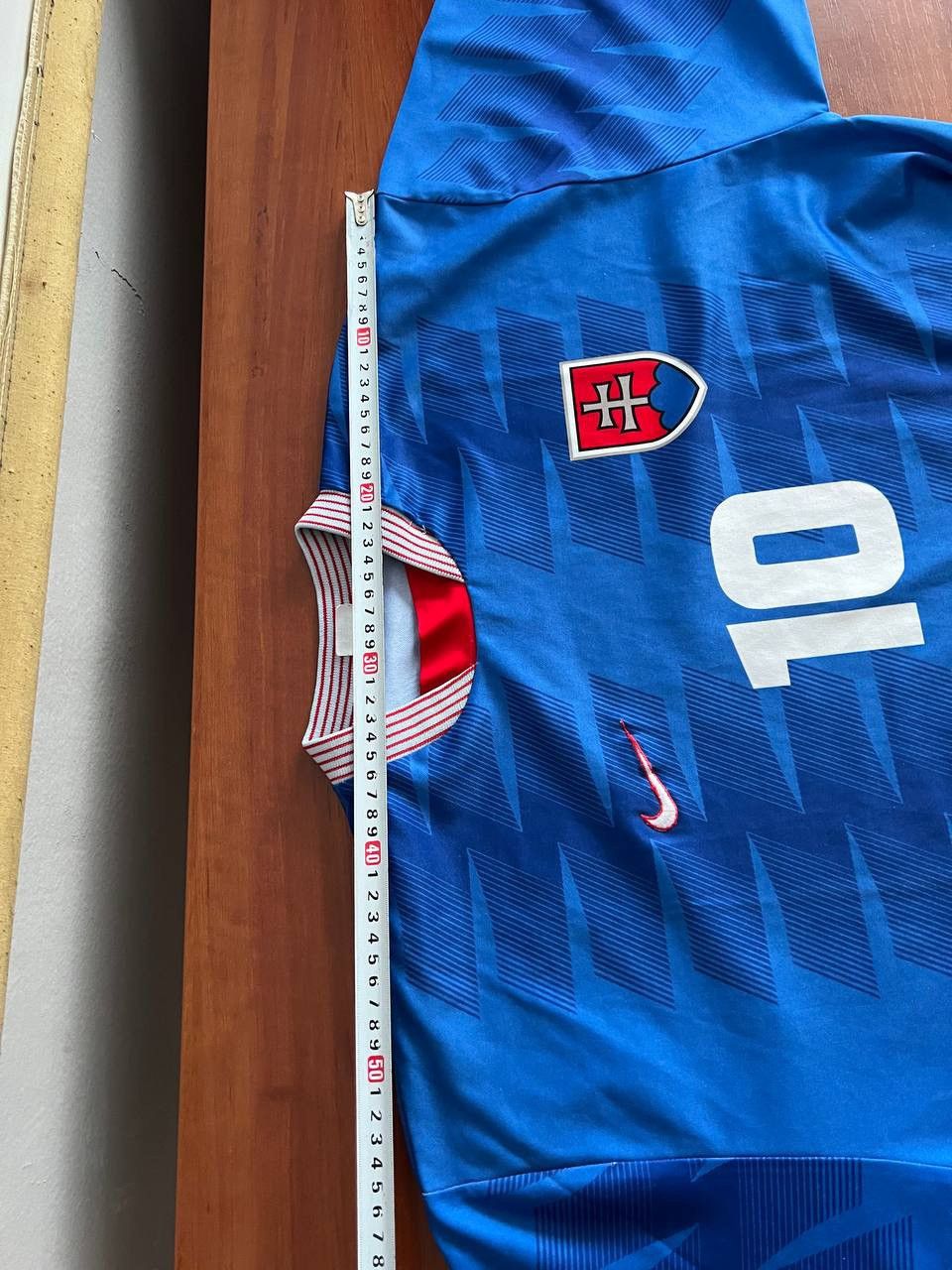 Nike 1996 SLOVAKIA #10 HOME MATCH WORN/ISSUED SOCCER JERSEY SHIRT Size US XL / EU 56 / 4 - 24 Thumbnail