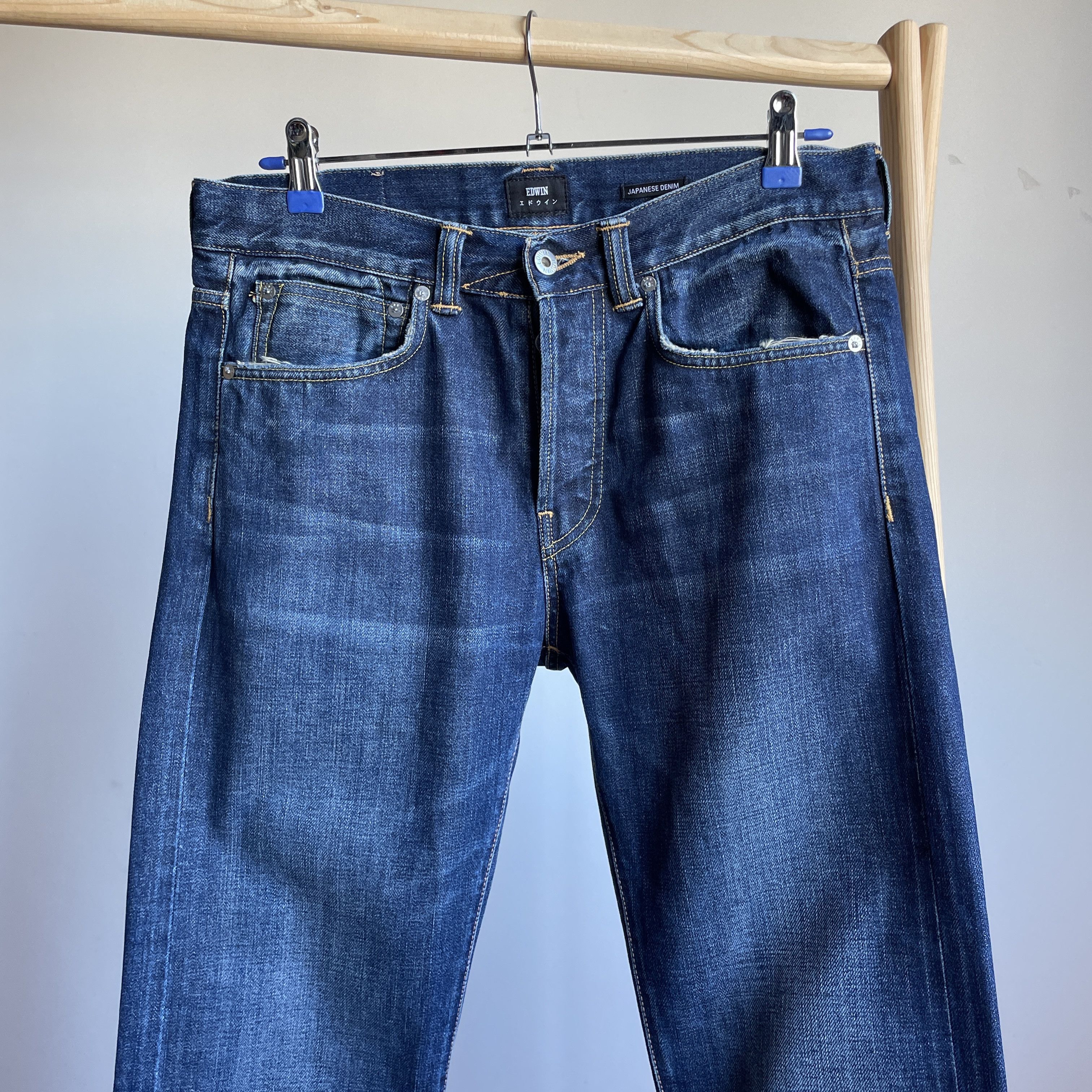 Edwin Edwin ED-80 Slim Tapered Rainbow Selvedge Denim Size 31x34 Size US 31 - 3 Thumbnail