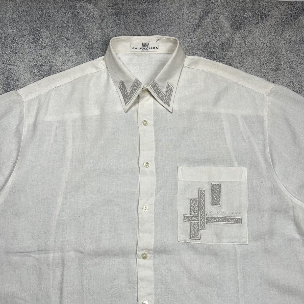 Balenciaga Balenciaga Button Up Pocket Shirt Size US XL / EU 56 / 4 - 2 Thumbnail